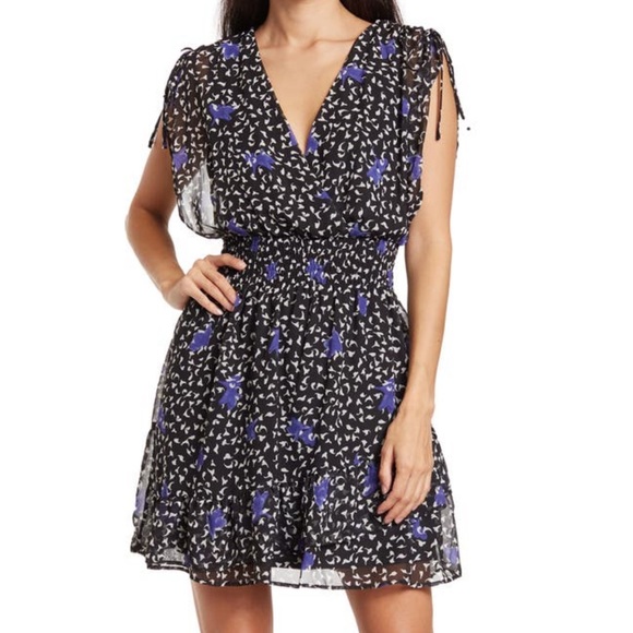 BCBGeneration Dresses & Skirts - BCBGeneration- Floral sleeveless Ruffle Hem mini dress